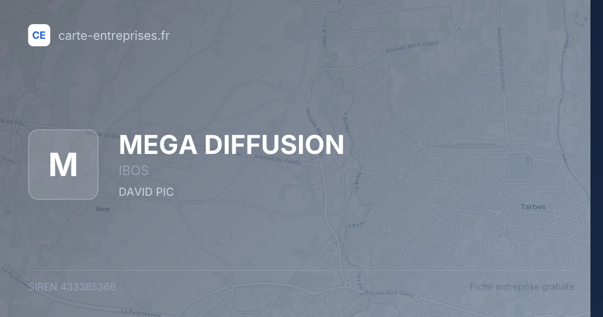 MEGA DIFFUSION — 433385366 — fiche entreprise