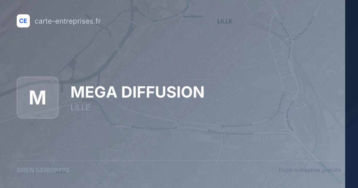MEGA DIFFUSION — 533608493 — fiche entreprise