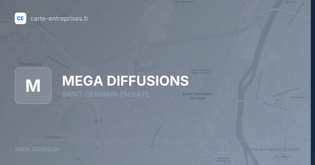 MEGA DIFFUSIONS — 390952281 — fiche entreprise
