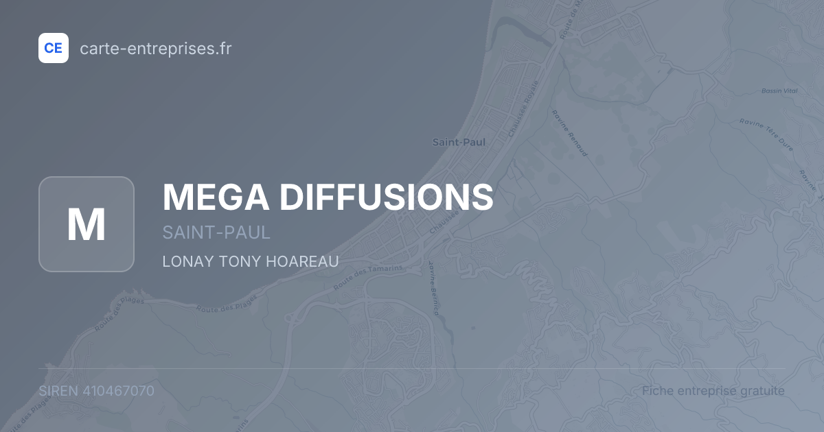 MEGA DIFFUSIONS — 410467070 — fiche entreprise