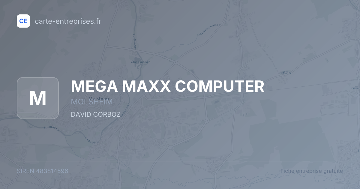 MEGA MAXX COMPUTER — 483814596 — fiche entreprise