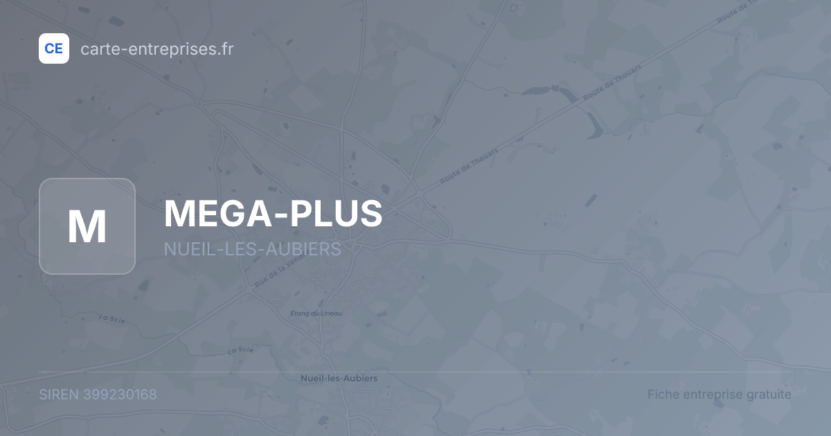 MEGA-PLUS — 399230168 — fiche entreprise