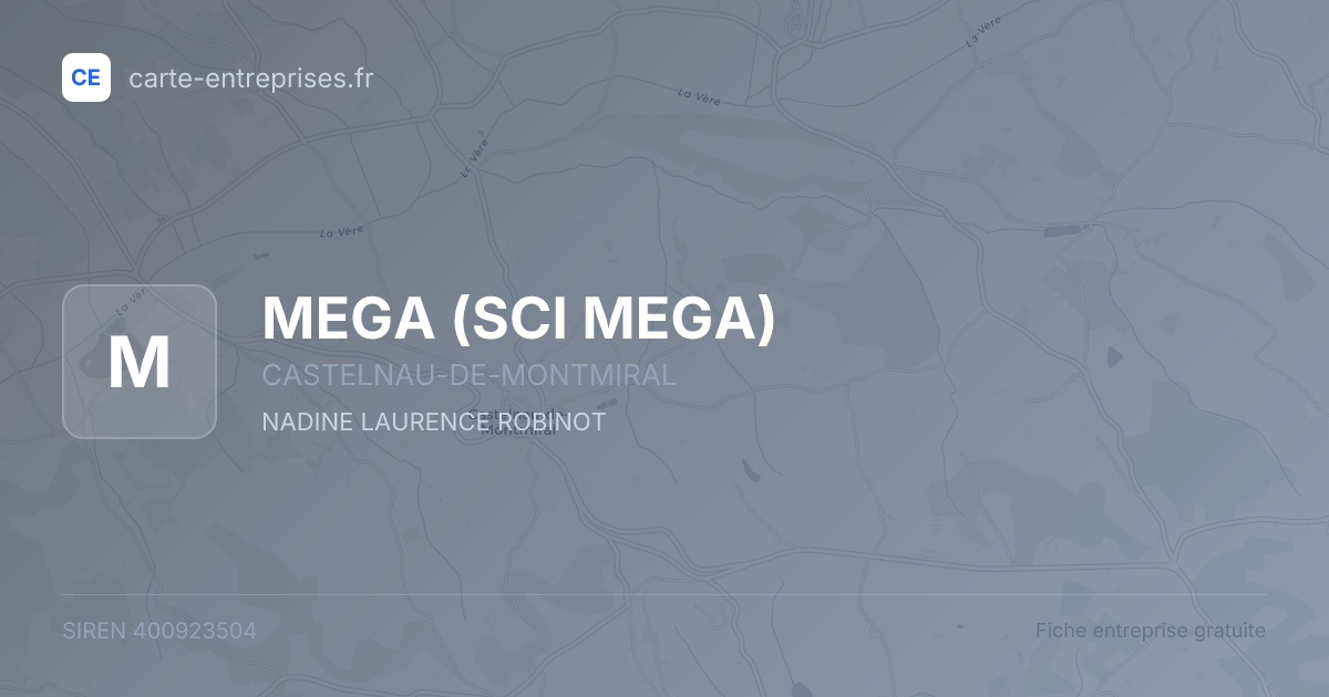 MEGA (SCI MEGA) — 400923504 — fiche entreprise