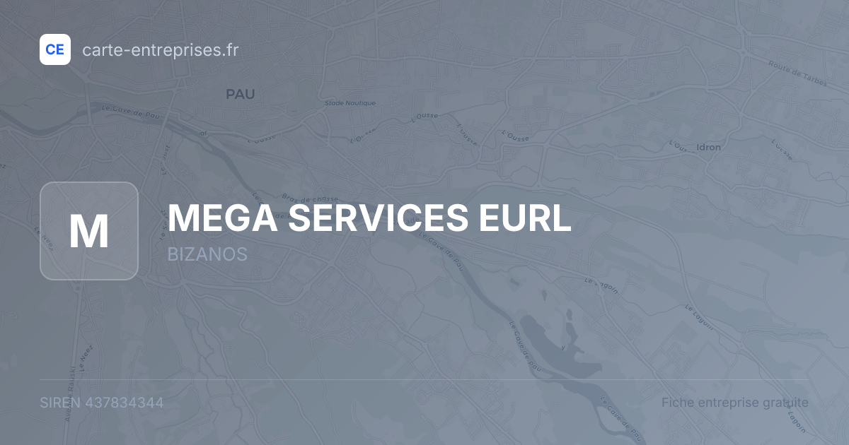 MEGA SERVICES EURL — 437834344 — fiche entreprise