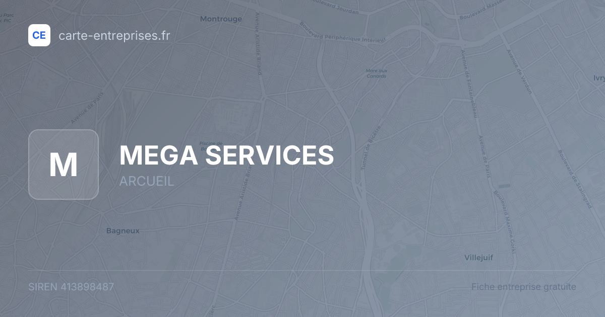 MEGA SERVICES — 413898487 — fiche entreprise