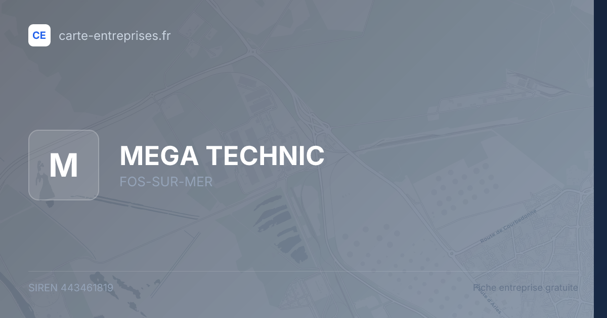 MEGA TECHNIC — 443461819 — fiche entreprise