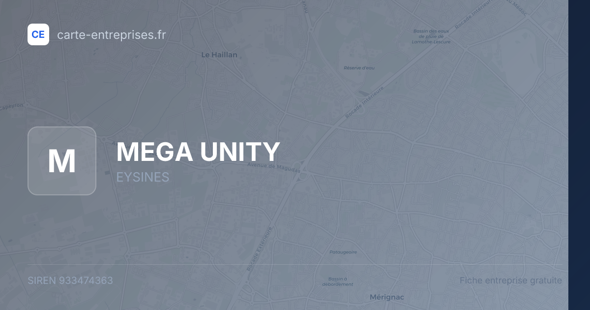 MEGA UNITY — 933474363 — fiche entreprise