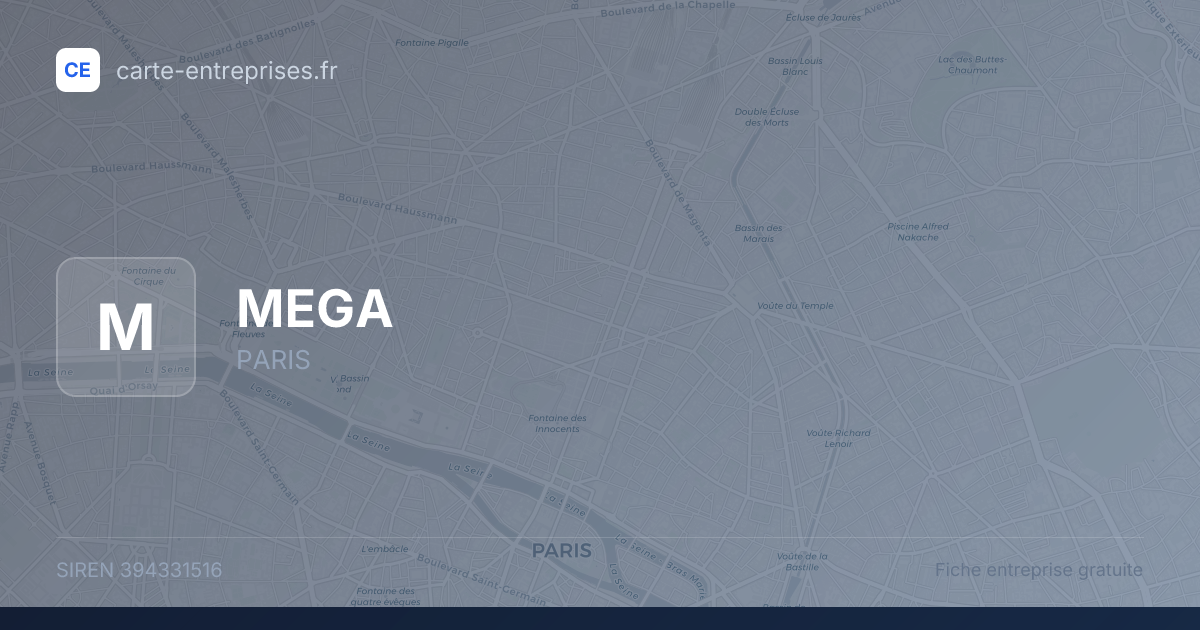 MEGA — 394331516 — fiche entreprise