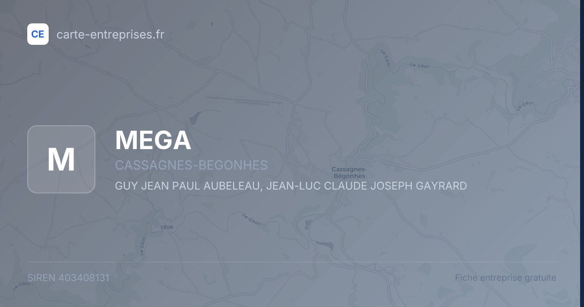 MEGA — 403408131 — fiche entreprise