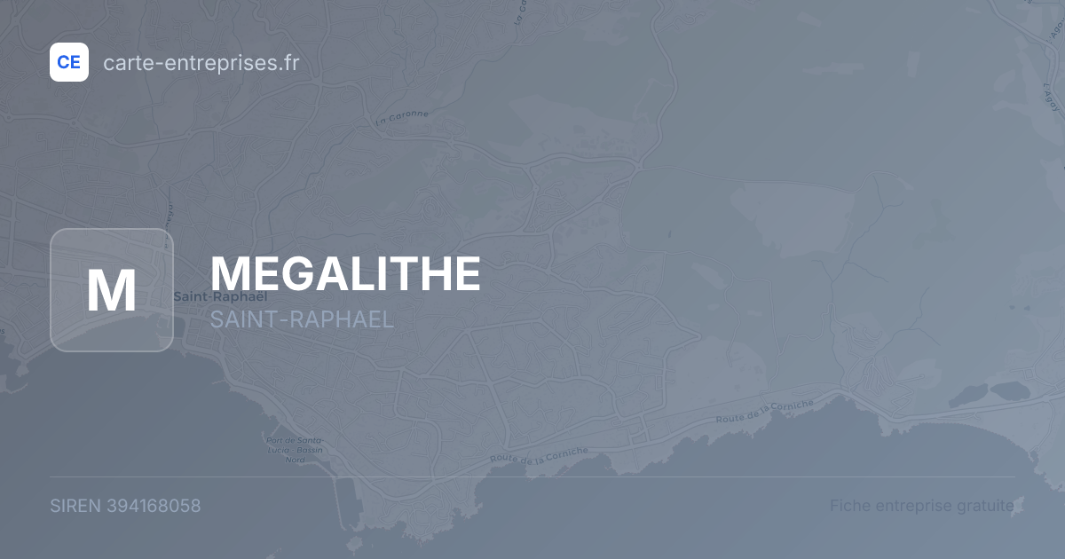 MEGALITHE — 394168058 — fiche entreprise