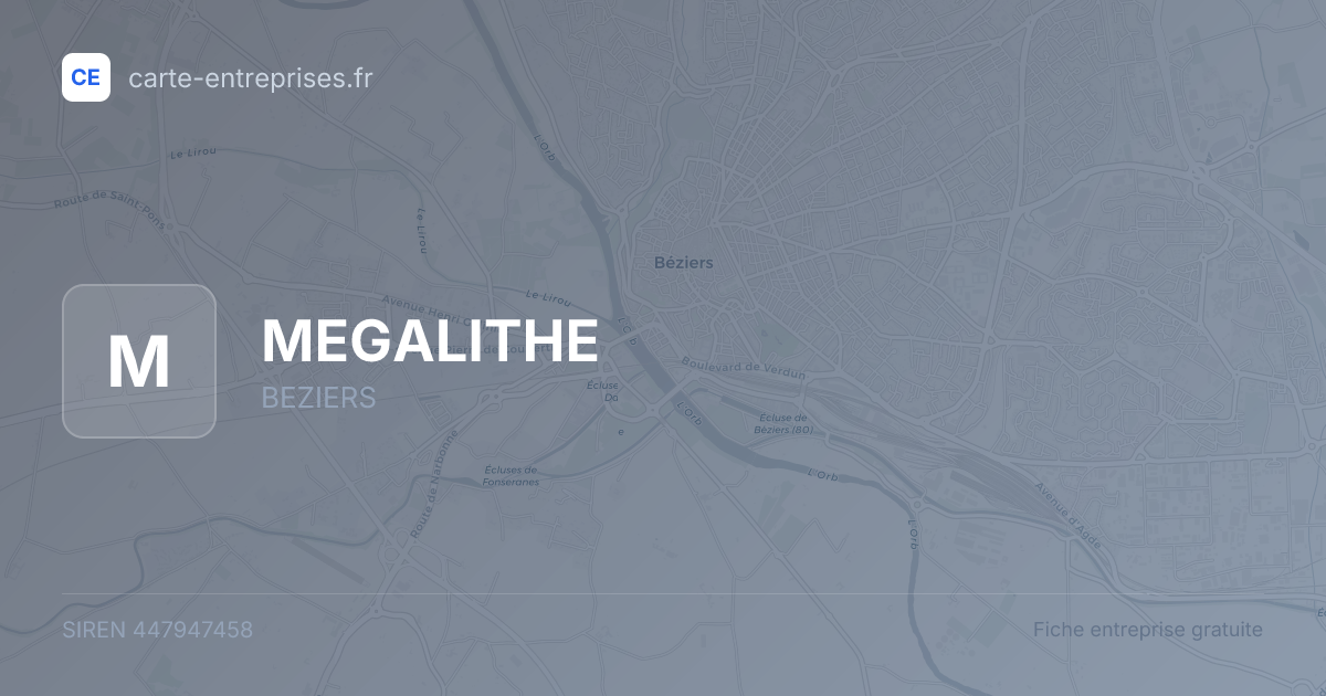 MEGALITHE — 447947458 — fiche entreprise