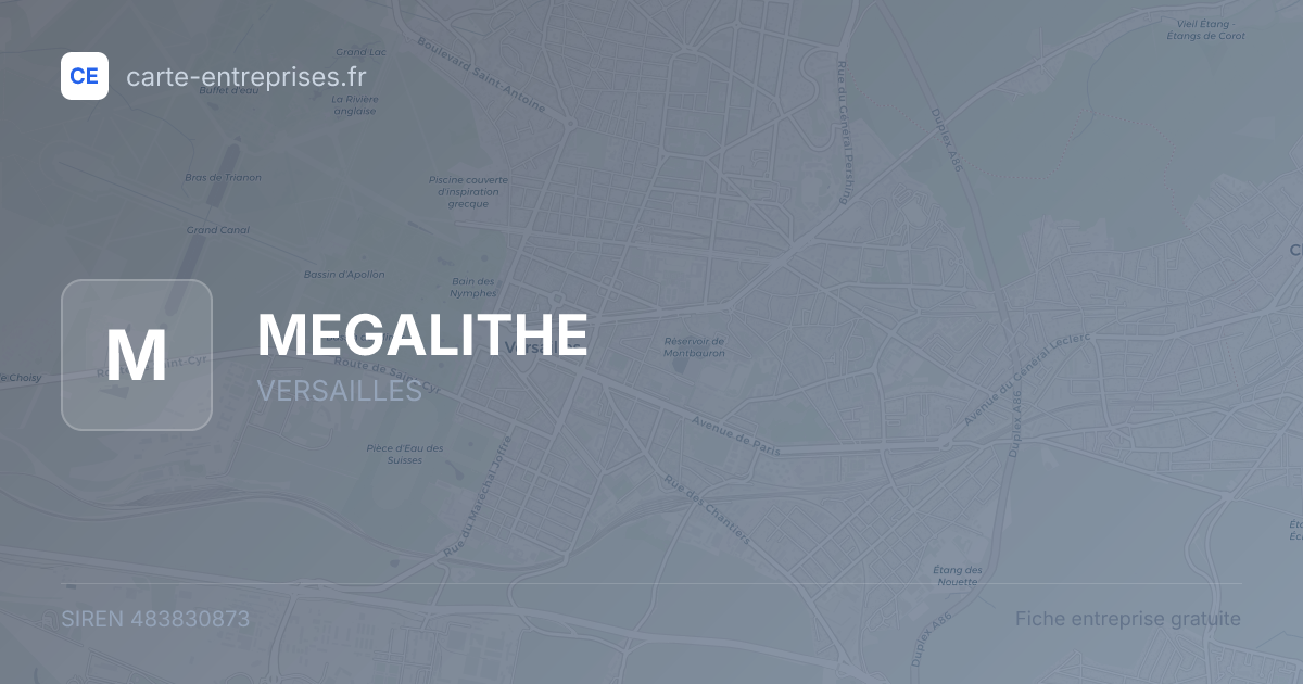 MEGALITHE — 483830873 — fiche entreprise