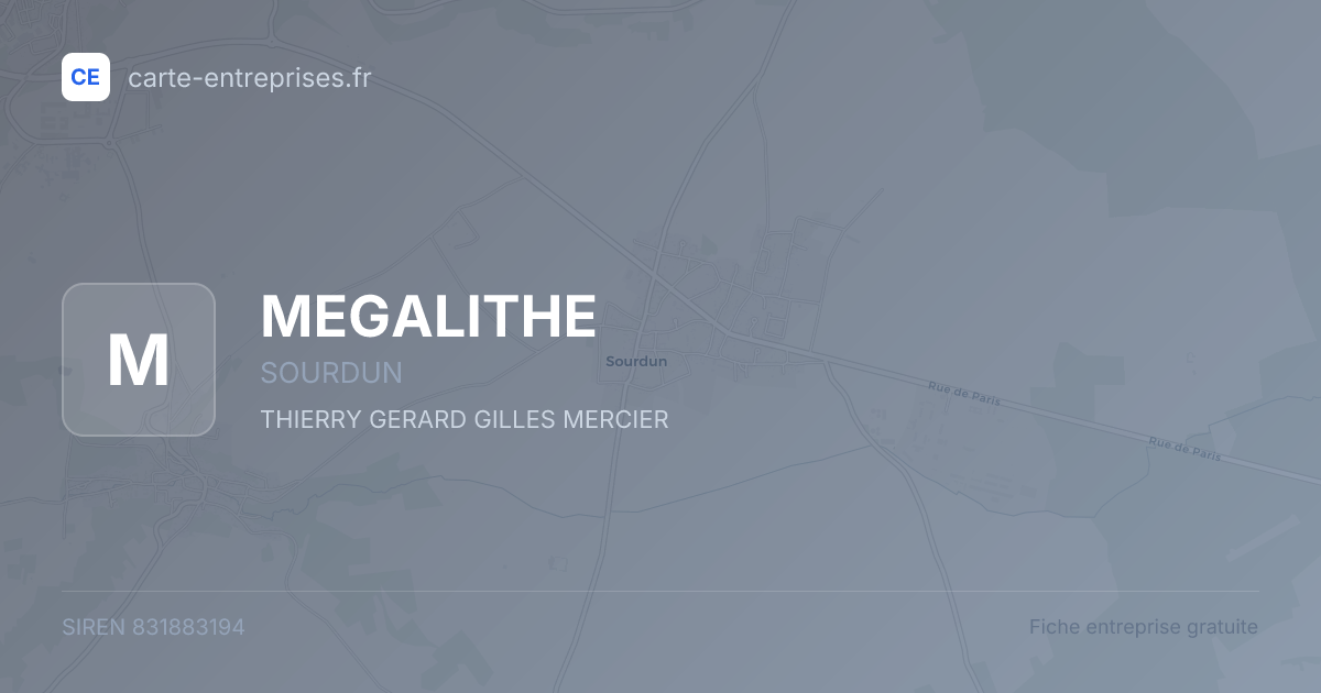 MEGALITHE — 831883194 — fiche entreprise