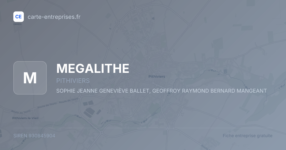 MEGALITHE — 930845904 — fiche entreprise