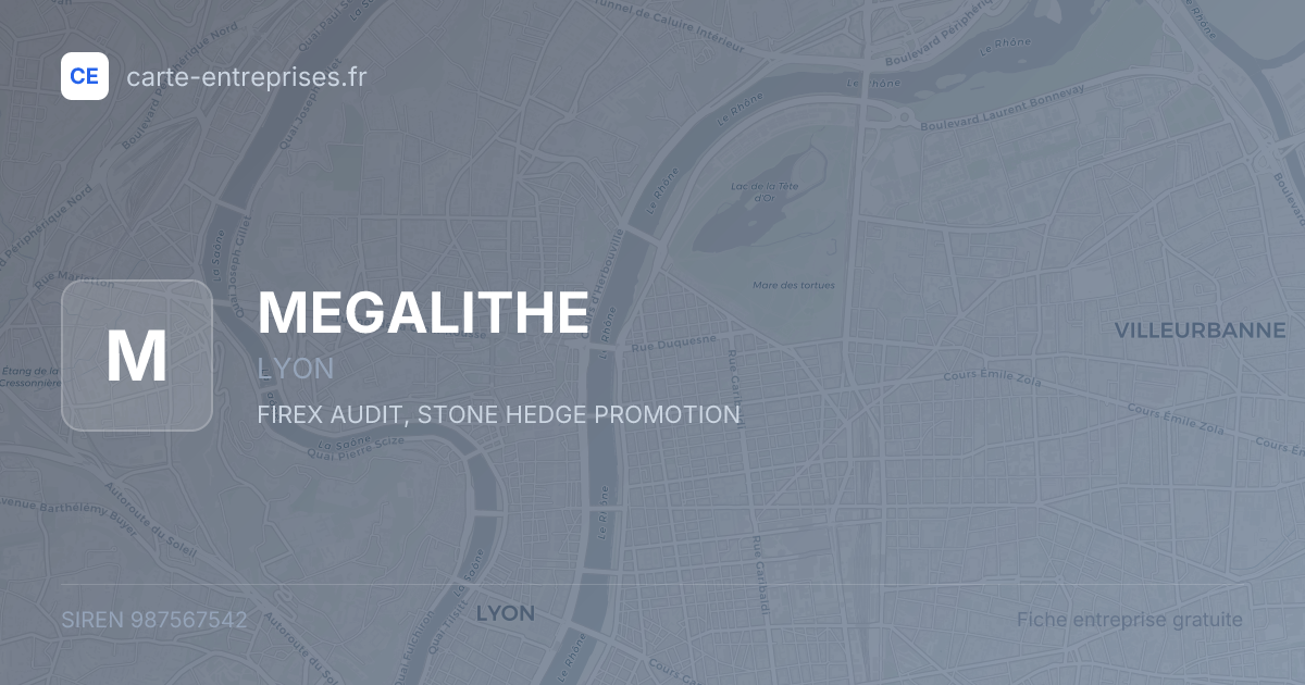 MEGALITHE — 987567542 — fiche entreprise