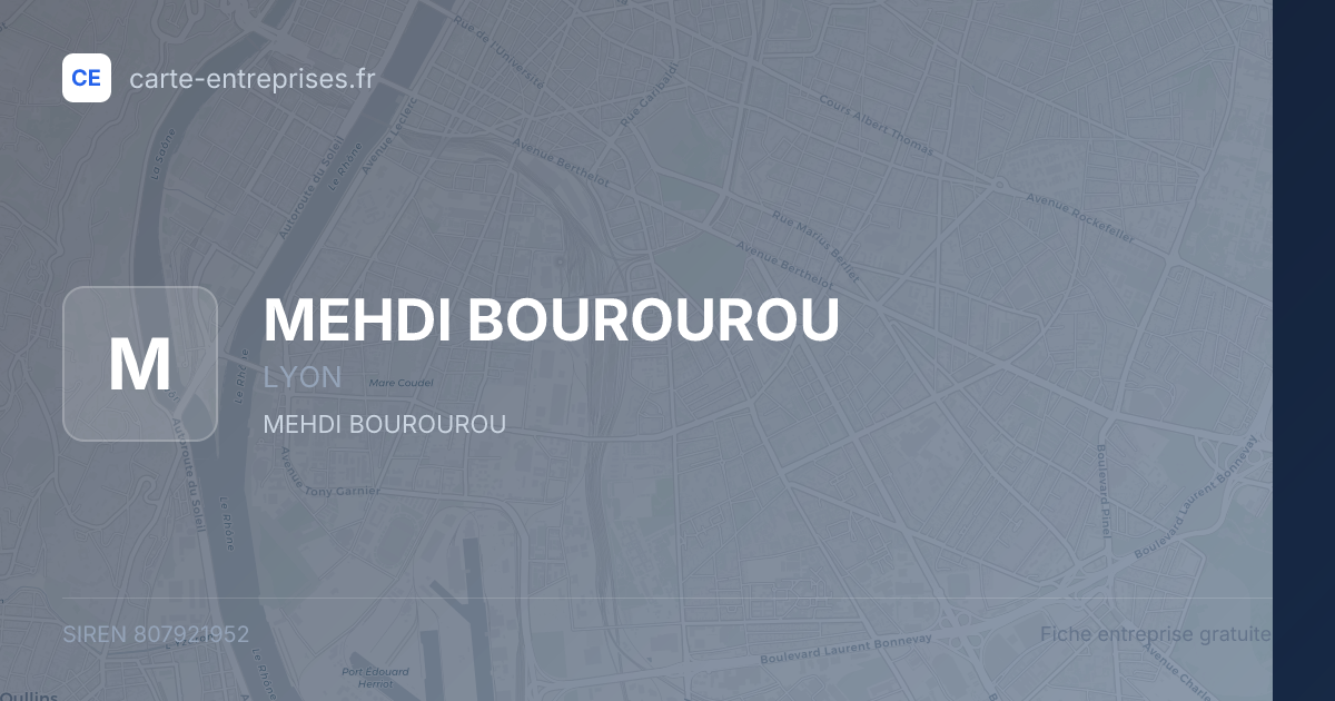 MEHDI BOUROUROU — 807921952 — fiche entreprise