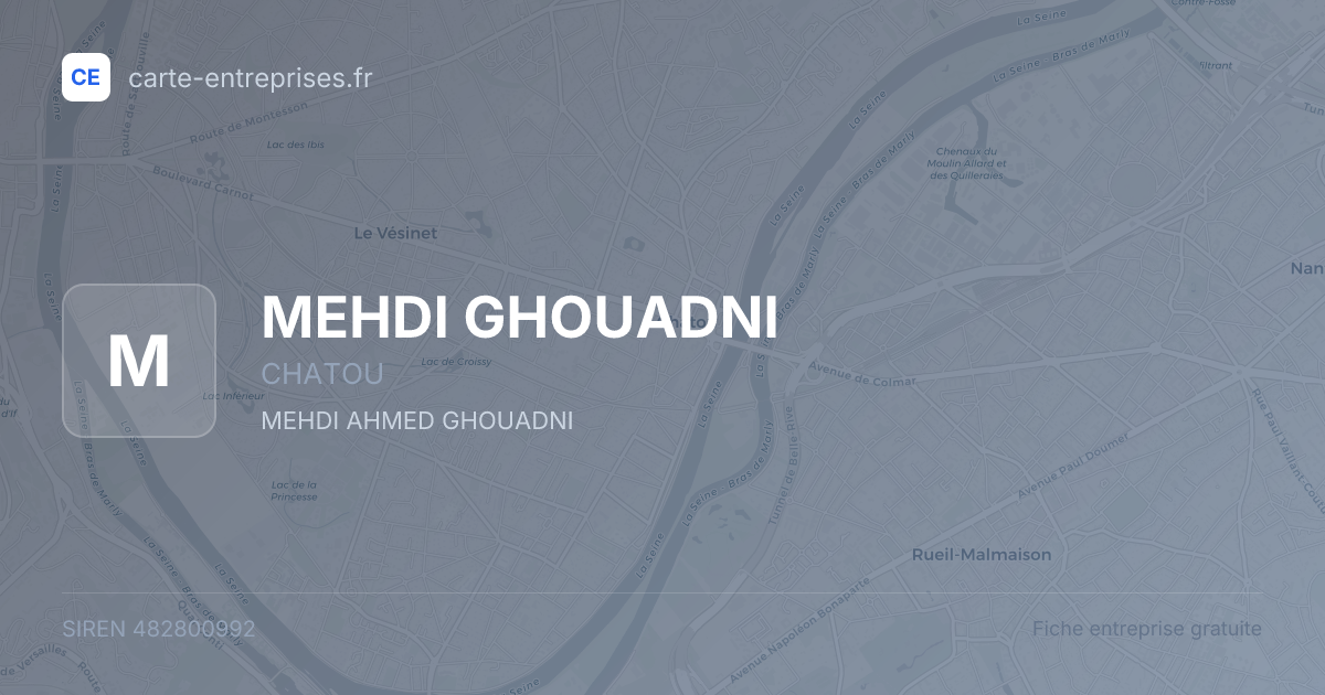 MEHDI GHOUADNI — 482800992 — fiche entreprise