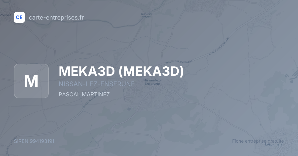 MEKA3D — 994193191 — fiche entreprise