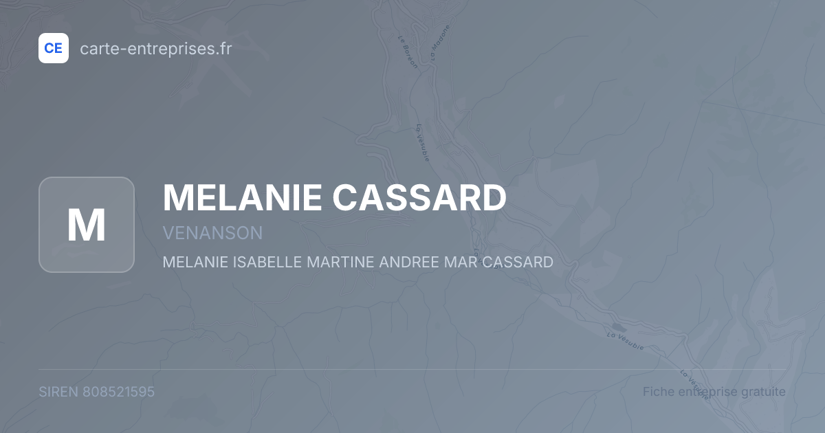 MELANIE CASSARD — 808521595 — fiche entreprise