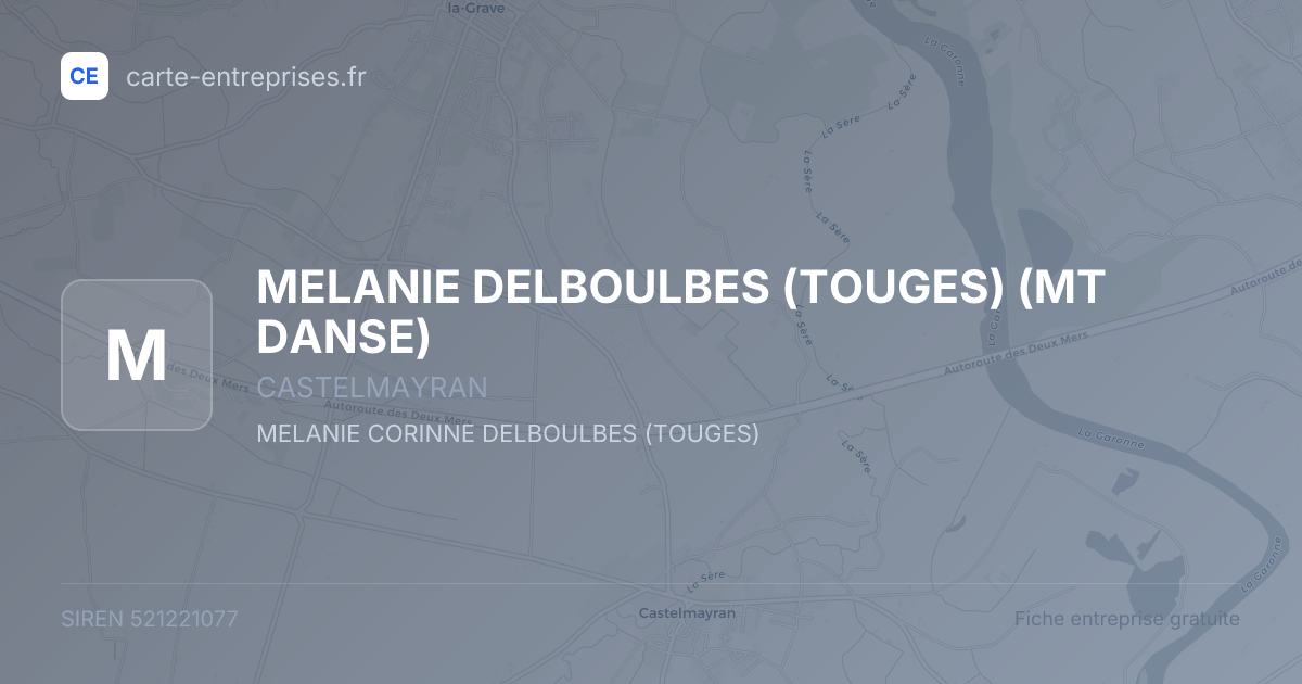 MELANIE DELBOULBES (TOUGES) (MT DANSE) — 521221077 — fiche entreprise
