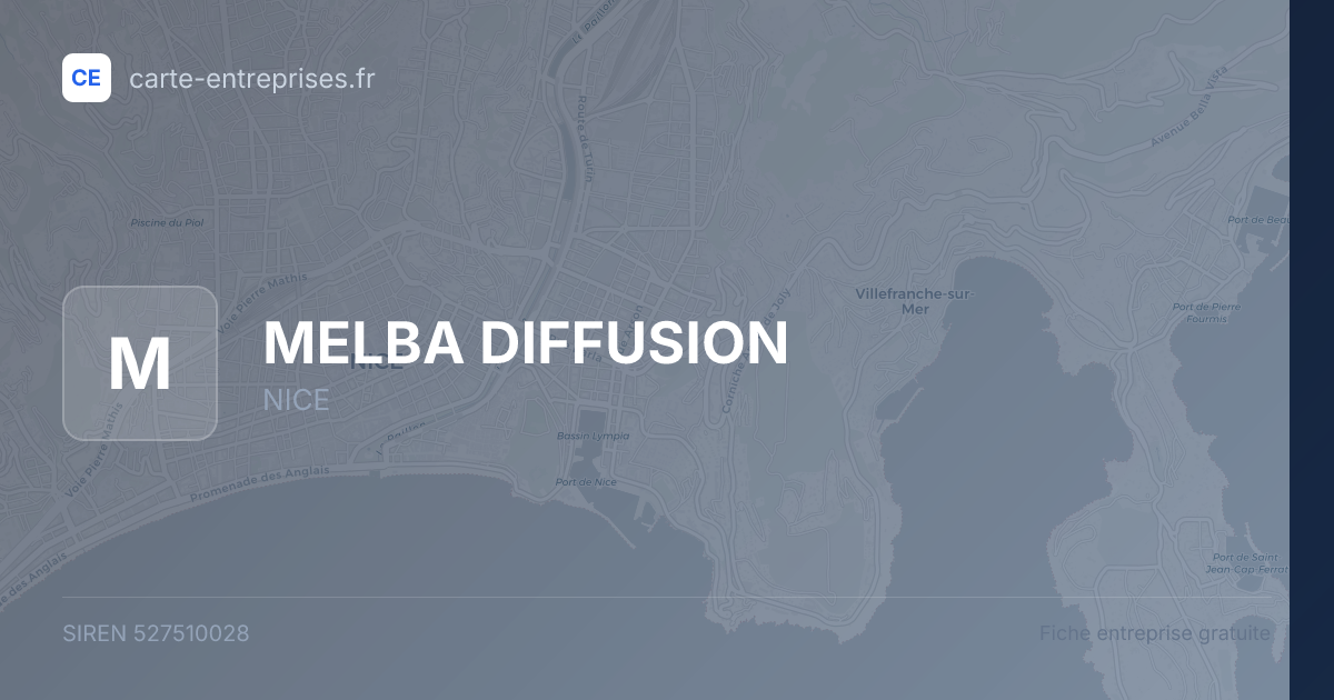 MELBA DIFFUSION — 527510028 — fiche entreprise
