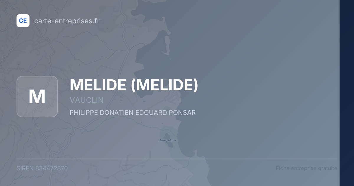 MELIDE — 834472870 — fiche entreprise