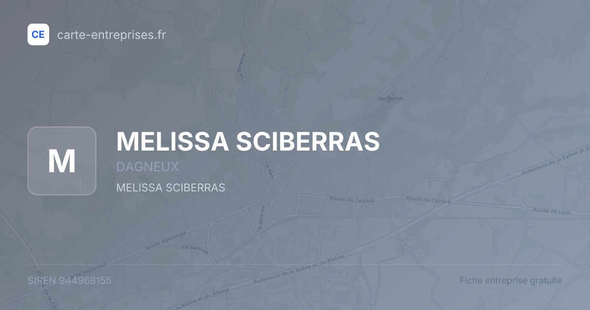MELISSA SCIBERRAS — 944968155 — fiche entreprise