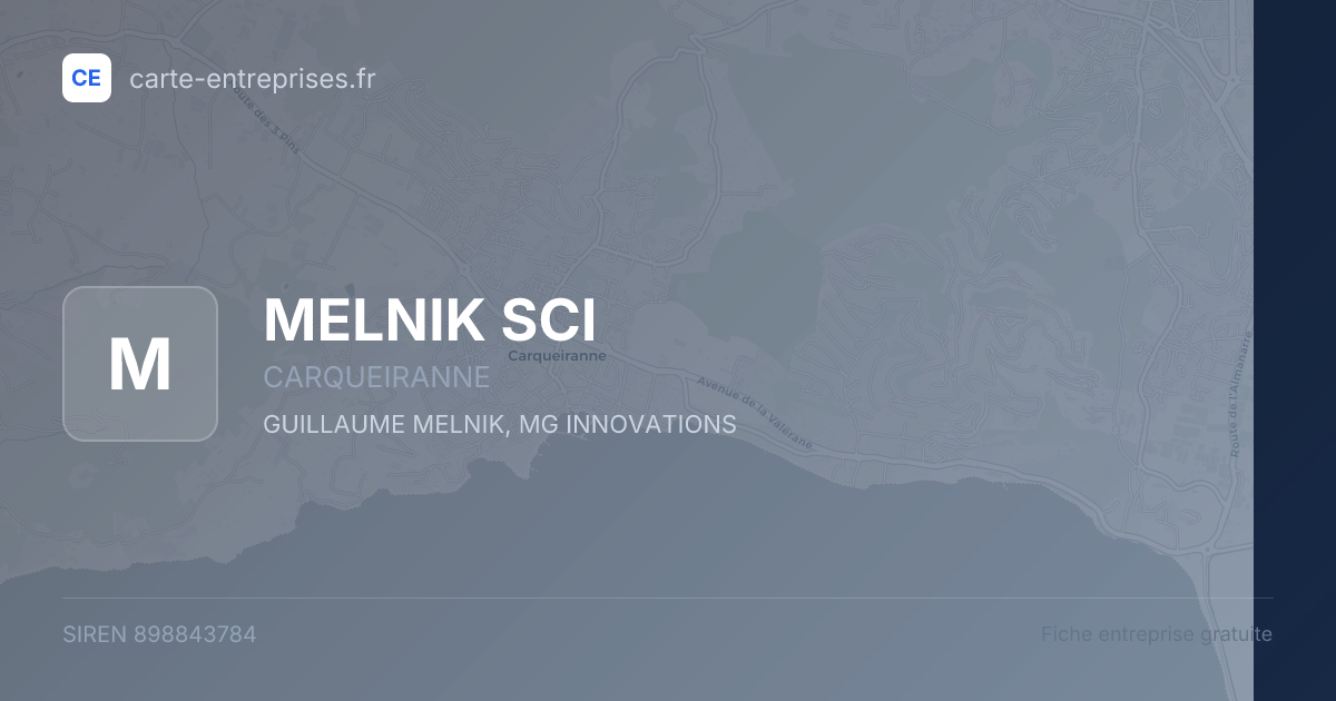 MELNIK SCI — 898843784 — fiche entreprise