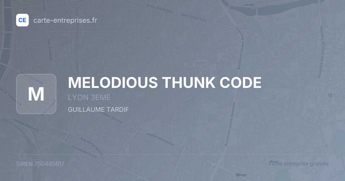 MELODIOUS THUNK CODE — 750485617 — fiche entreprise