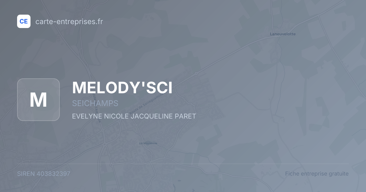 MELODY'SCI — 403832397 — fiche entreprise