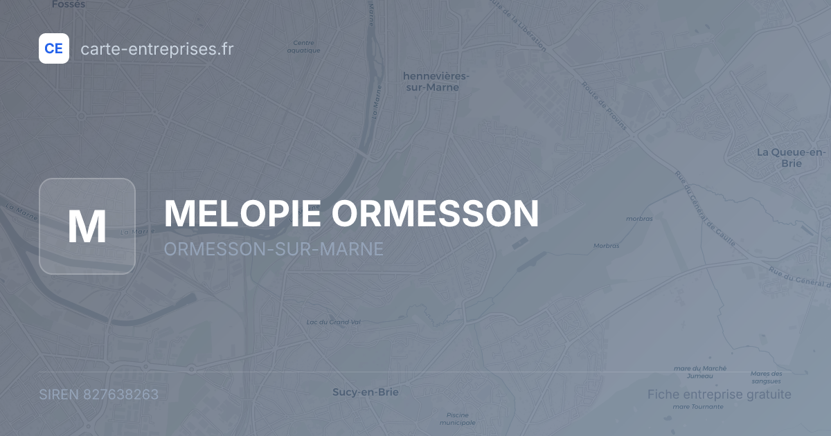 MELOPIE ORMESSON — 827638263 — fiche entreprise