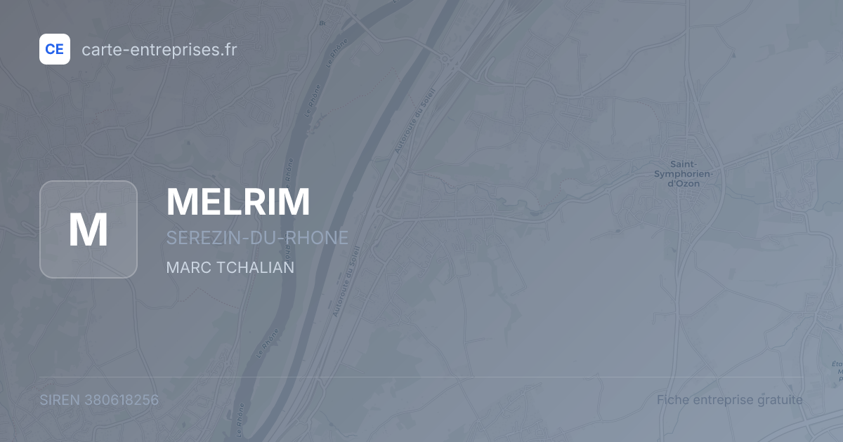 MELRIM — 380618256 — fiche entreprise