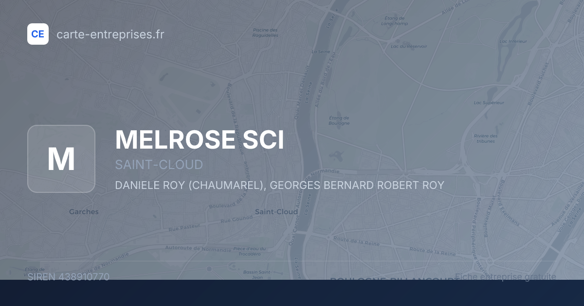 MELROSE SCI — 438910770 — fiche entreprise