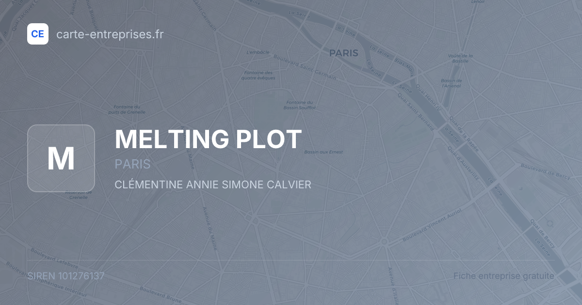 MELTING PLOT — 101276137 — fiche entreprise