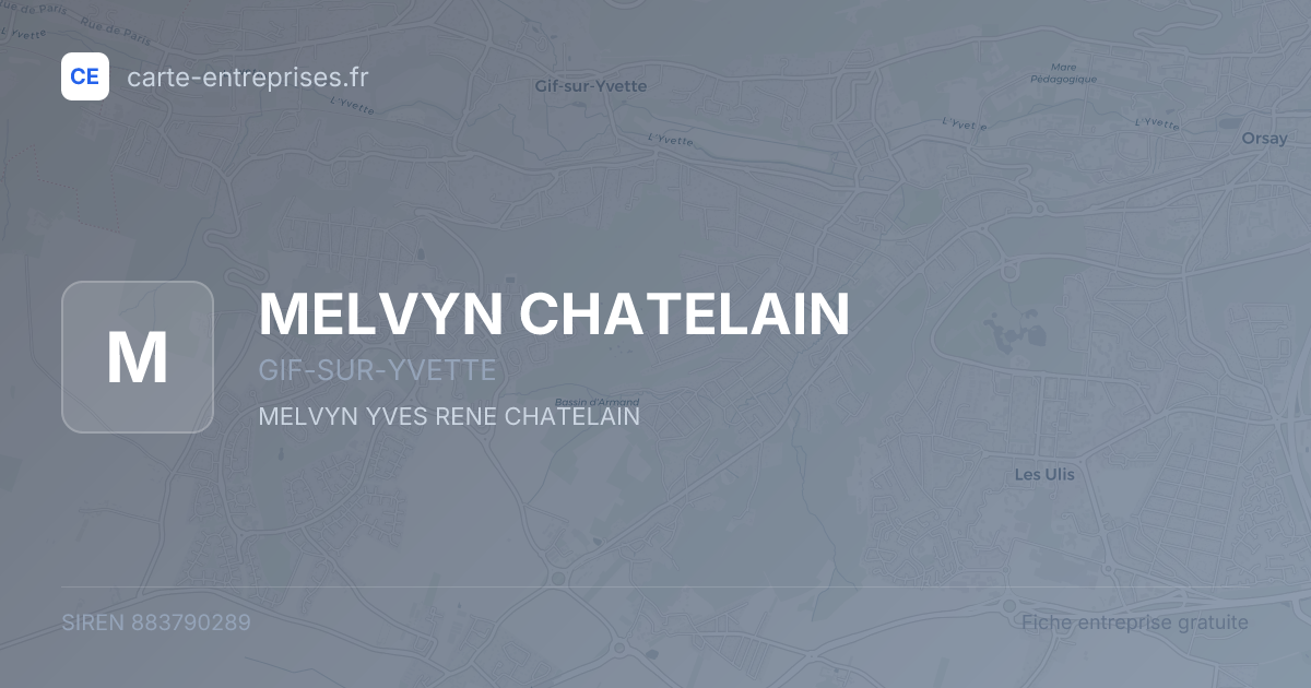 MELVYN CHATELAIN — 883790289 — fiche entreprise