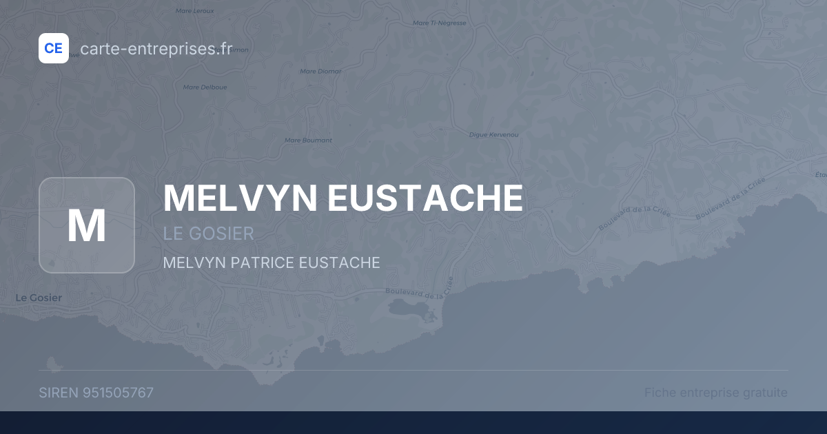 MELVYN EUSTACHE — 951505767 — fiche entreprise
