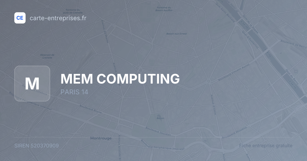 MEM COMPUTING — 520370909 — fiche entreprise