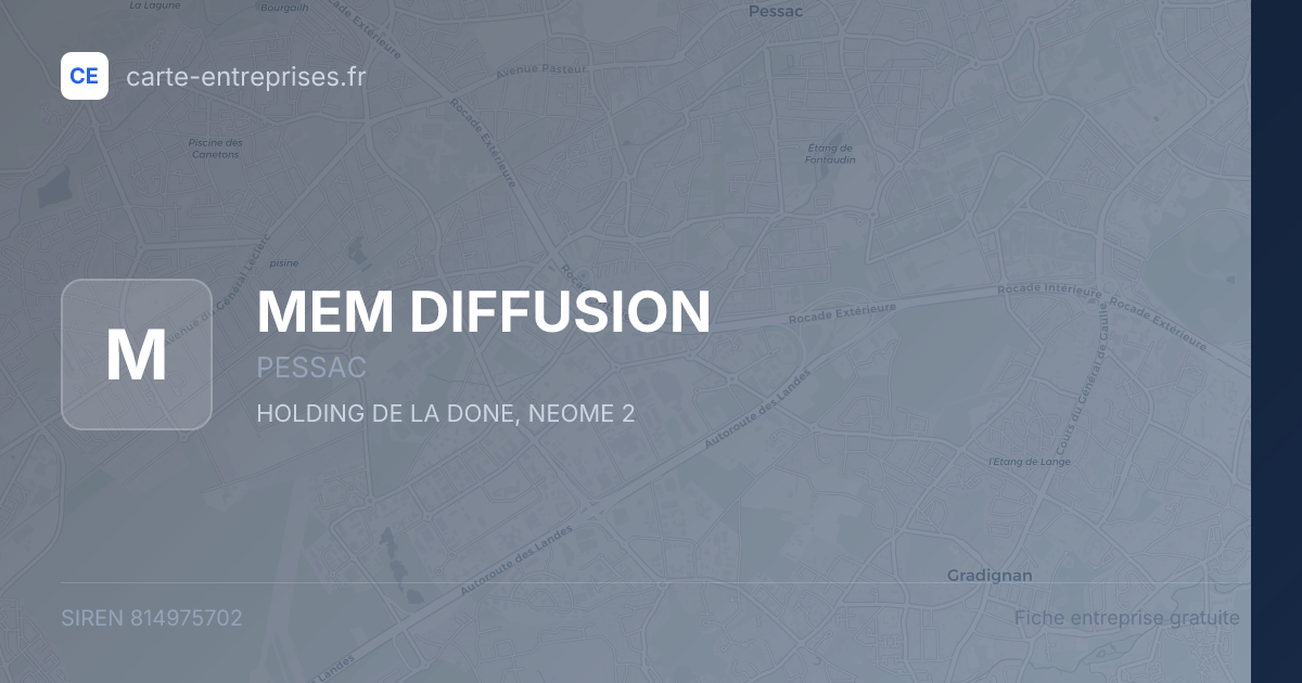 MEM DIFFUSION — 814975702 — fiche entreprise