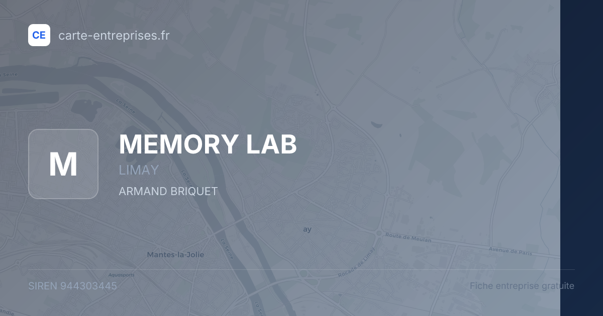 MEMORY LAB — 944303445 — fiche entreprise