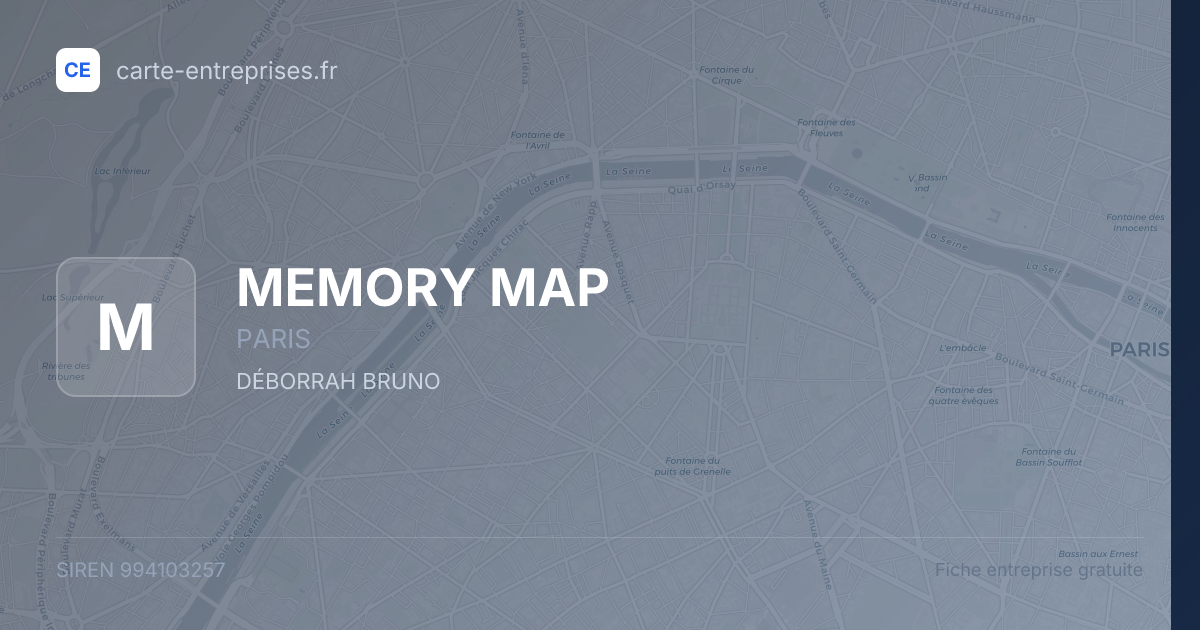 MEMORY MAP — 994103257 — fiche entreprise