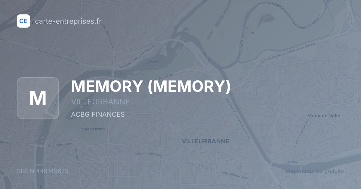 MEMORY — 449149673 — fiche entreprise