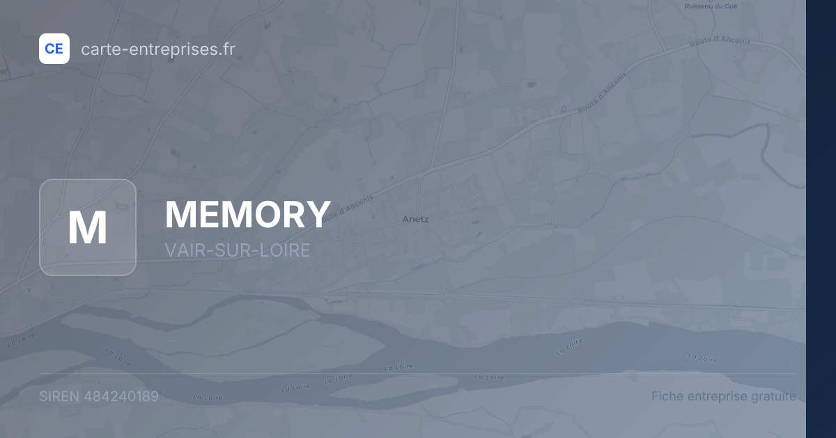 MEMORY — 484240189 — fiche entreprise