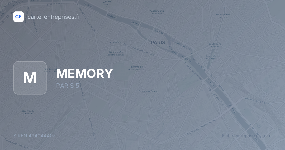 MEMORY — 494044407 — fiche entreprise