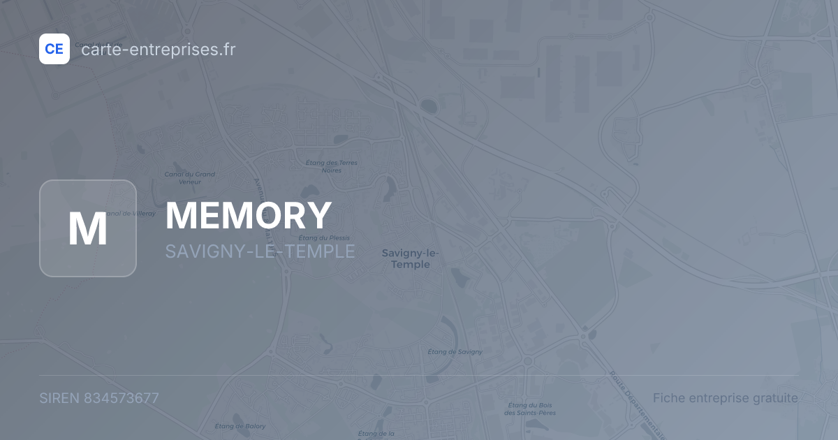 MEMORY — 834573677 — fiche entreprise