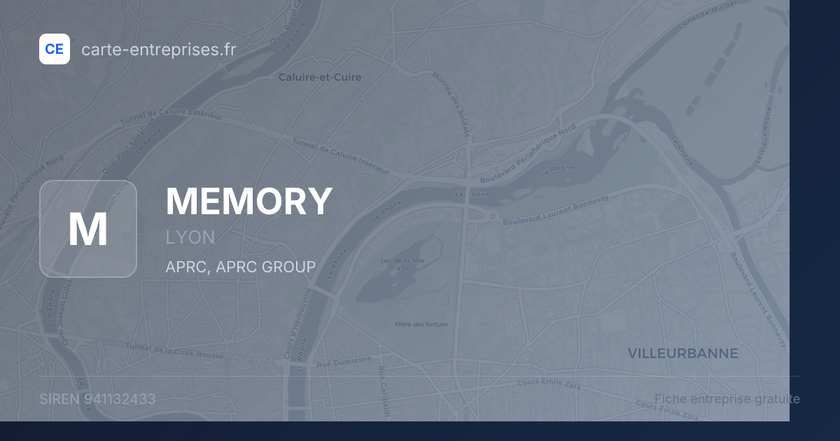 MEMORY — 941132433 — fiche entreprise