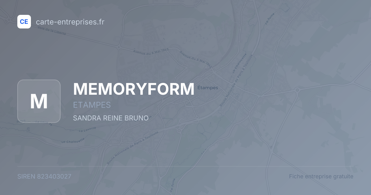 MEMORYFORM — 823403027 — fiche entreprise