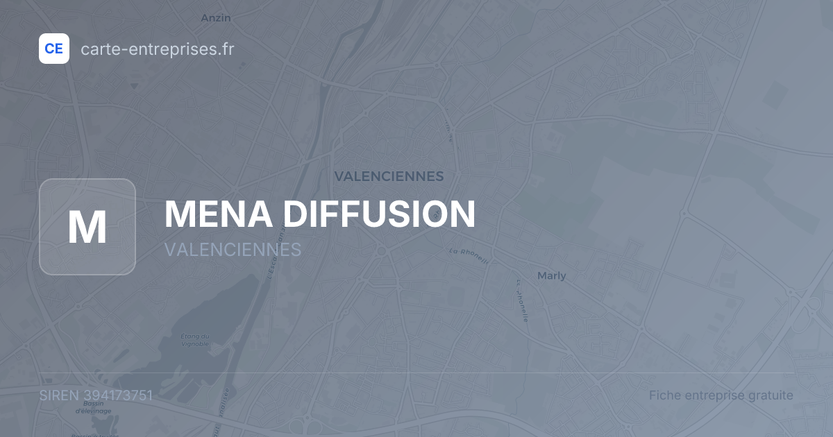 MENA DIFFUSION — 394173751 — fiche entreprise