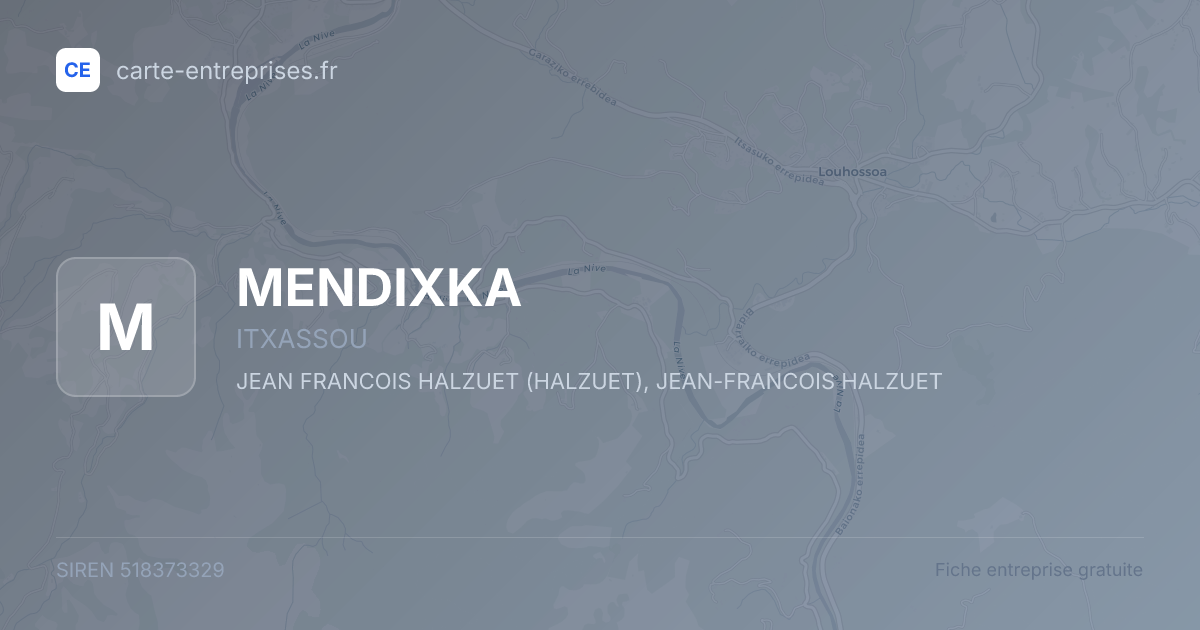 MENDIXKA — 518373329 — fiche entreprise