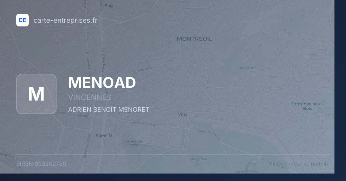 MENOAD — 993202720 — fiche entreprise