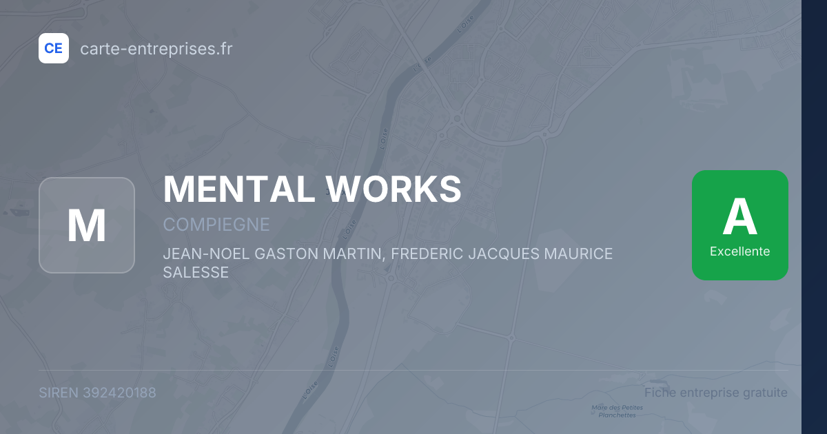 MENTAL WORKS — 392420188 — fiche entreprise